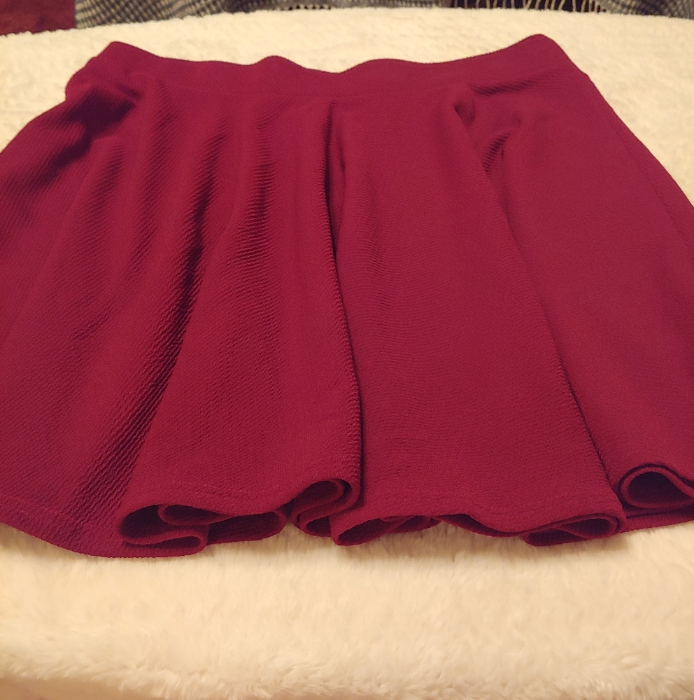 Maroon Skater Skirt